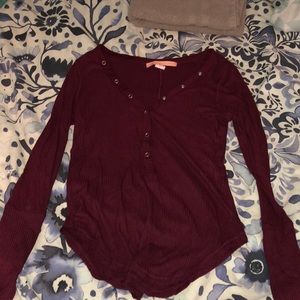 Long sleeve bodycon henley